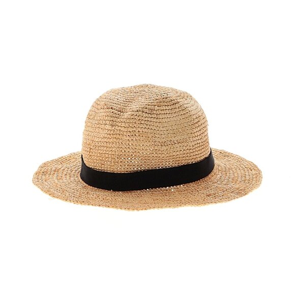 J crew straw wide brim sun hat medium / large - Picture 1 of 2